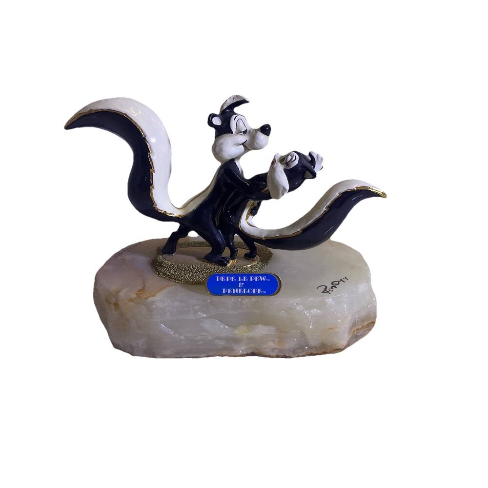 Ron Lee Collectable Onyx Art Pepe Le Pew & Penelope 2226/2750 1994